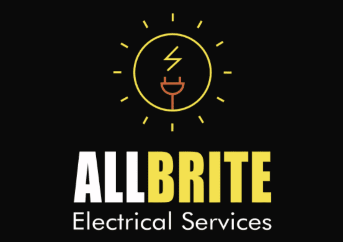 A black and yellow logo for an electrical company.